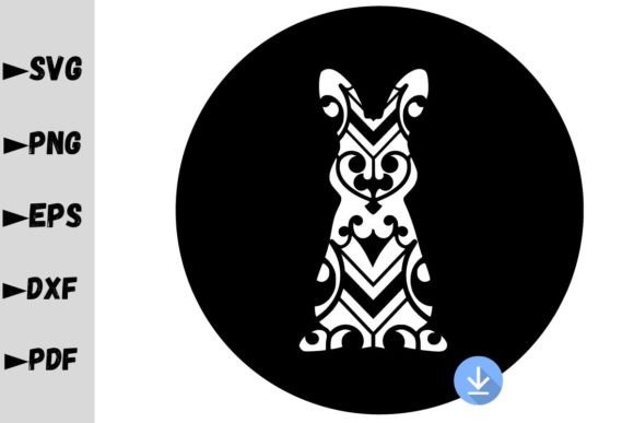 Bunny Mandala Silhouette SVG for Graphic Designers