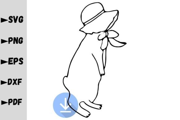 Bunny with Hat SVG for Crafts and Graphics