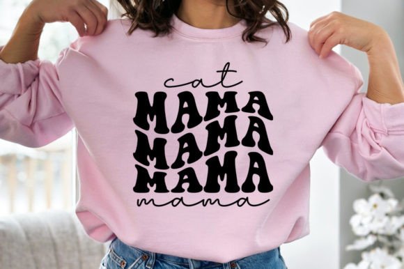 Cat Mama Retro Svg Graphics for Crafts