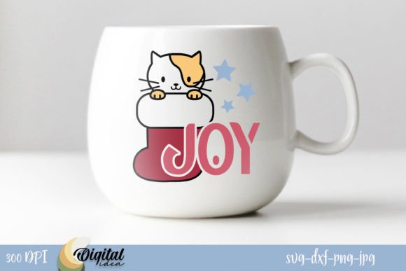 Christmas Cat Joy SVG for Crafts and Graphics