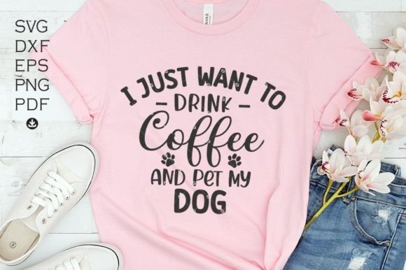 Coffee & Dog Graphics for Crafts