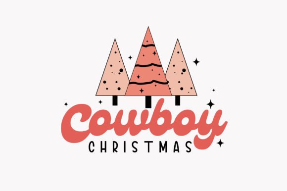 Cowboy Christmas Graphics for Crafts and Digital Products