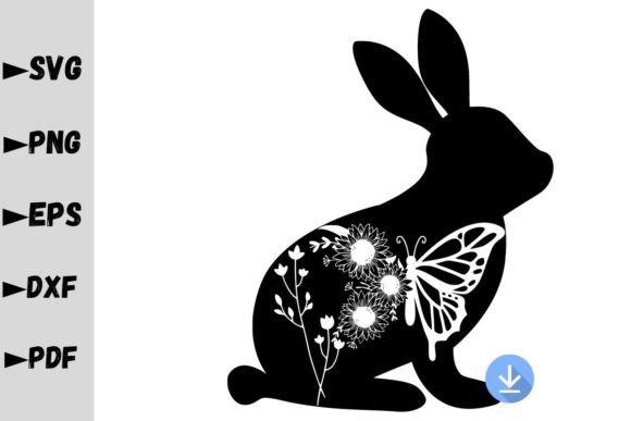 Floral Bunny SVG: A Versatile Graphic for Crafts and Design