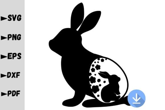 Mama Bunny and Baby Bunny SVG Graphics for Crafts