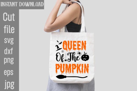 Queen of the Pumpkin SVG Cut File for Crafts and Graphics